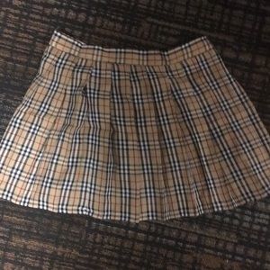 YELLOW/TAN PLAID SKIRT
